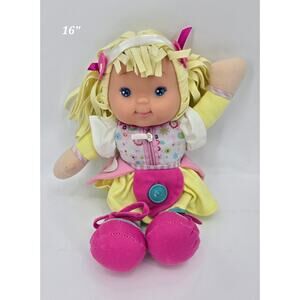 Vintage Zipity Princess Doll 16” by Goldberger – Learn to Dress Toy 90s nosalgia